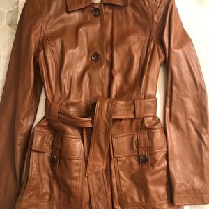 Women’s Brooks Brothers Brown Leather Jacket